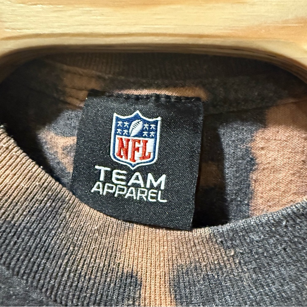 Men’s NO TAG (Large?) NFL Denver Broncos Gray Bleached Up Upcycled Tie Dye Shirt - Picture 4 of 7